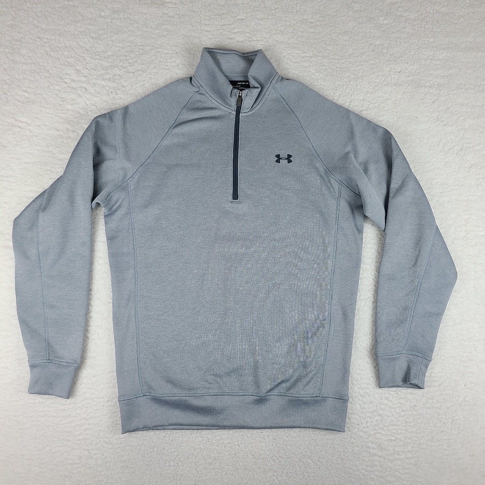 Under Armour‎ Sweater Mens Medium Gray Loose Coldgear Performance Tech Golf
